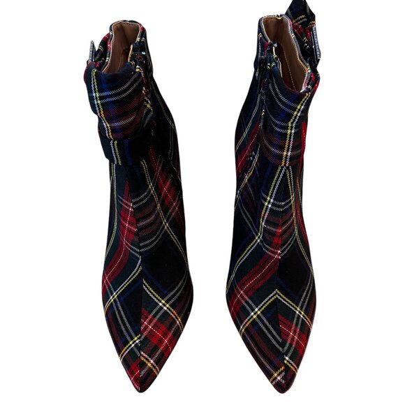 NIB Betsey Johnson Millburn Black Plaid Ankle Boot Size 7.5 - Picture 5 of 8